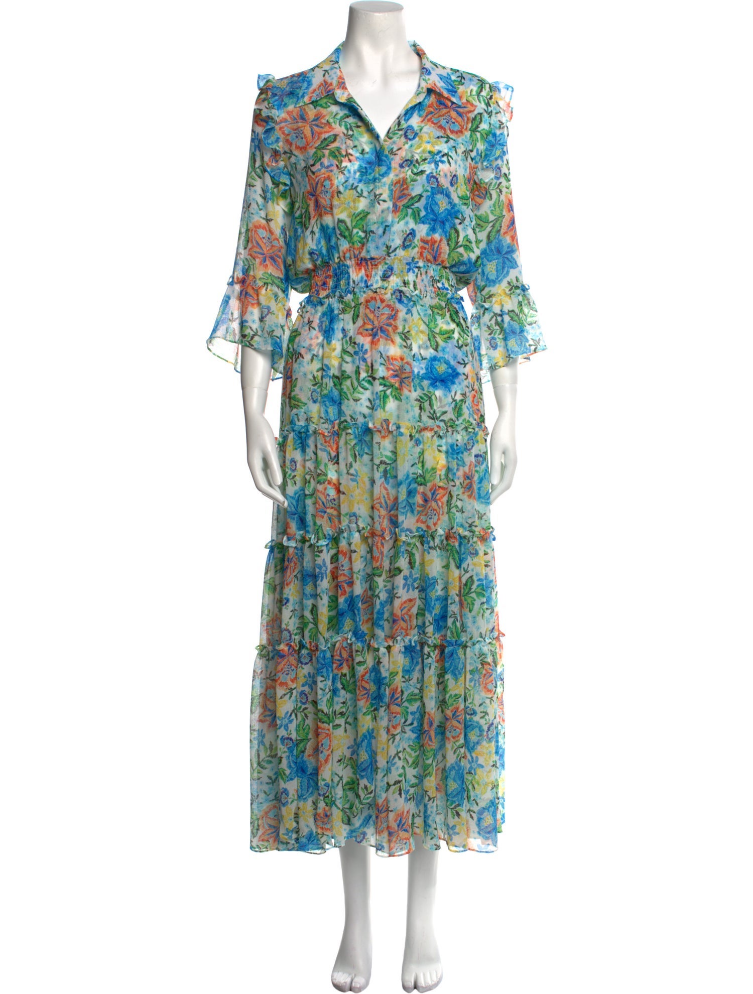 MISA Los Angeles Floral Print Long Dress