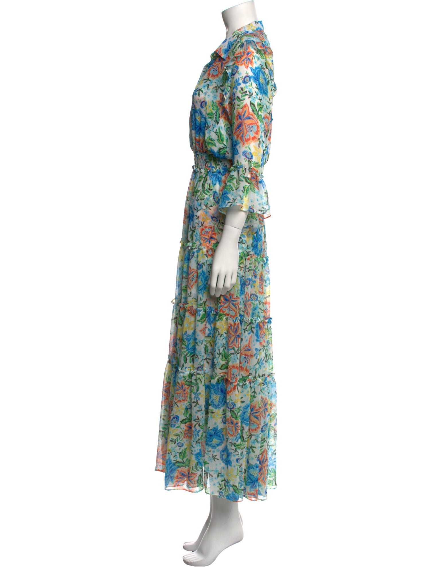 MISA Los Angeles Floral Print Long Dress