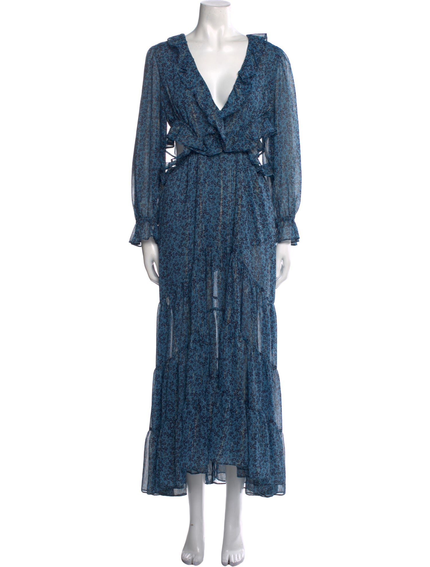 MISA Los Angeles Printed Long Dress