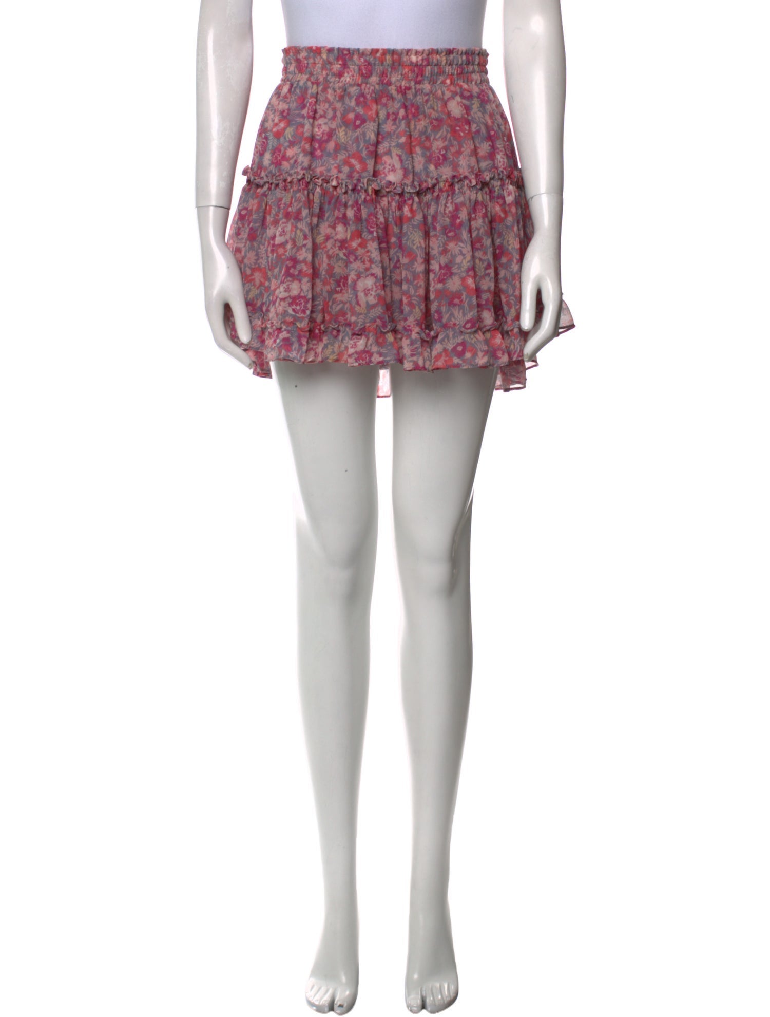 MISA Los Angeles Floral Print Mini Skirt