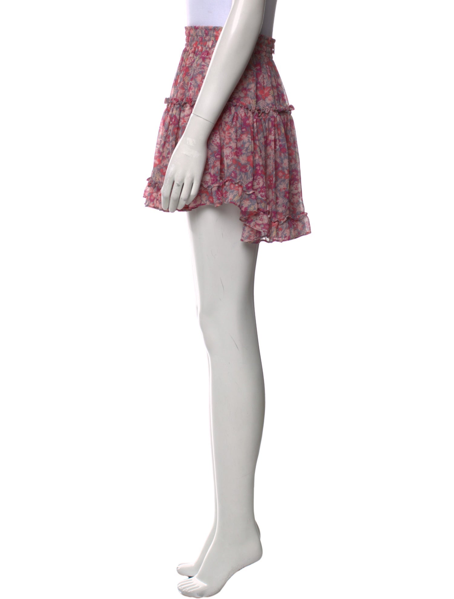 MISA Los Angeles Floral Print Mini Skirt