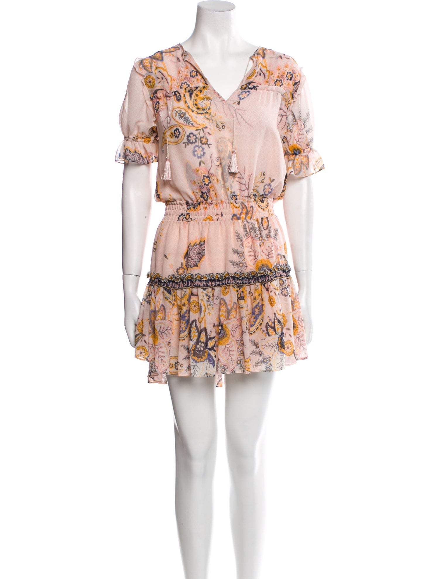MISA Los Angeles Floral Print Mini Dress