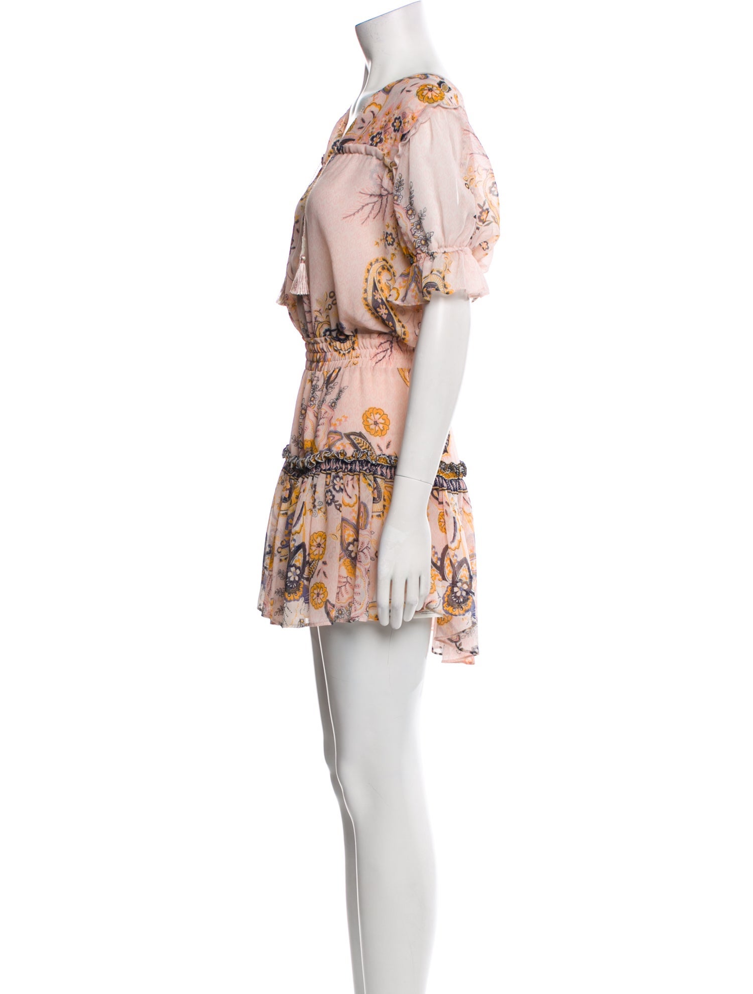 MISA Los Angeles Floral Print Mini Dress