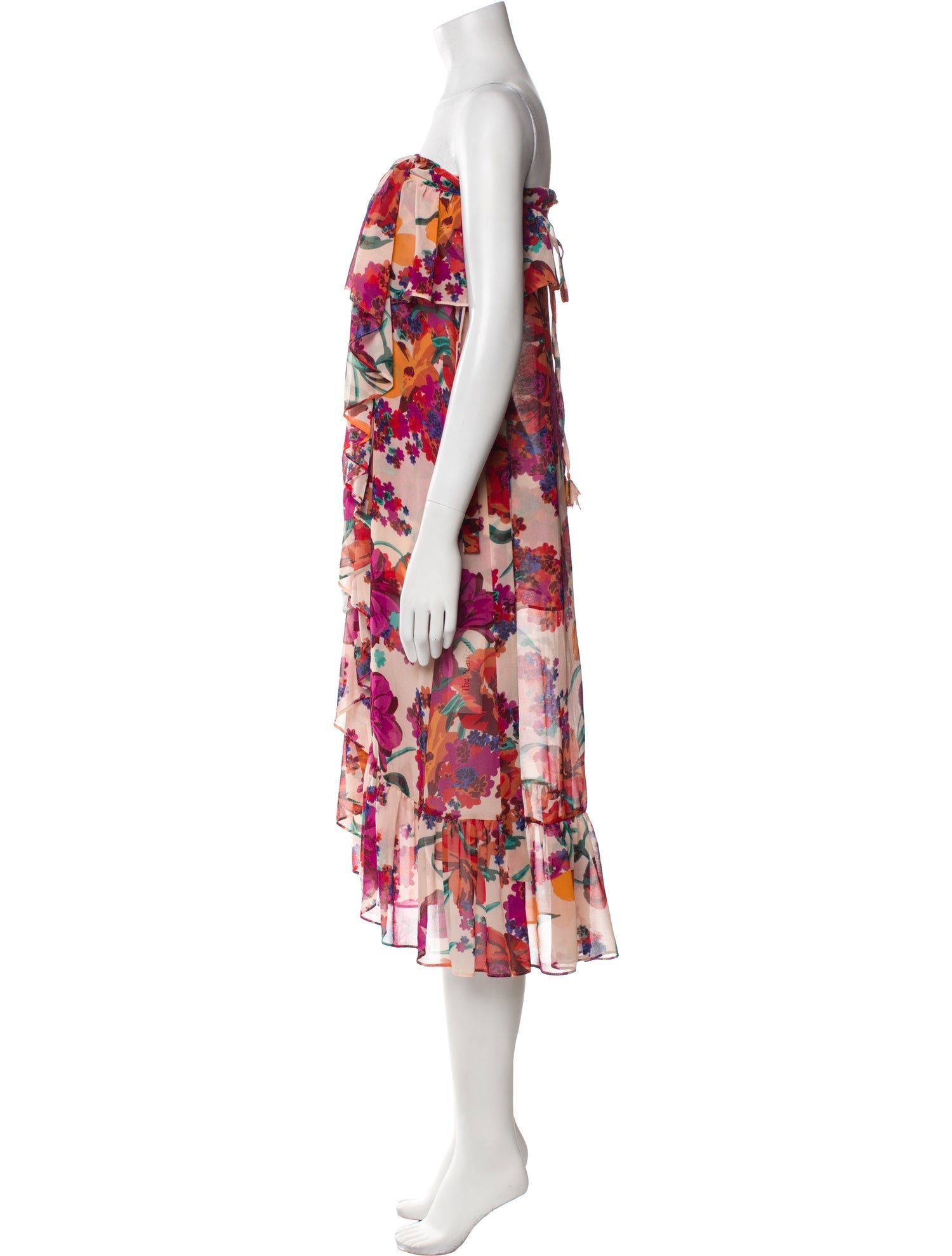 MISA Los Angeles Floral Print Midi Length Dress