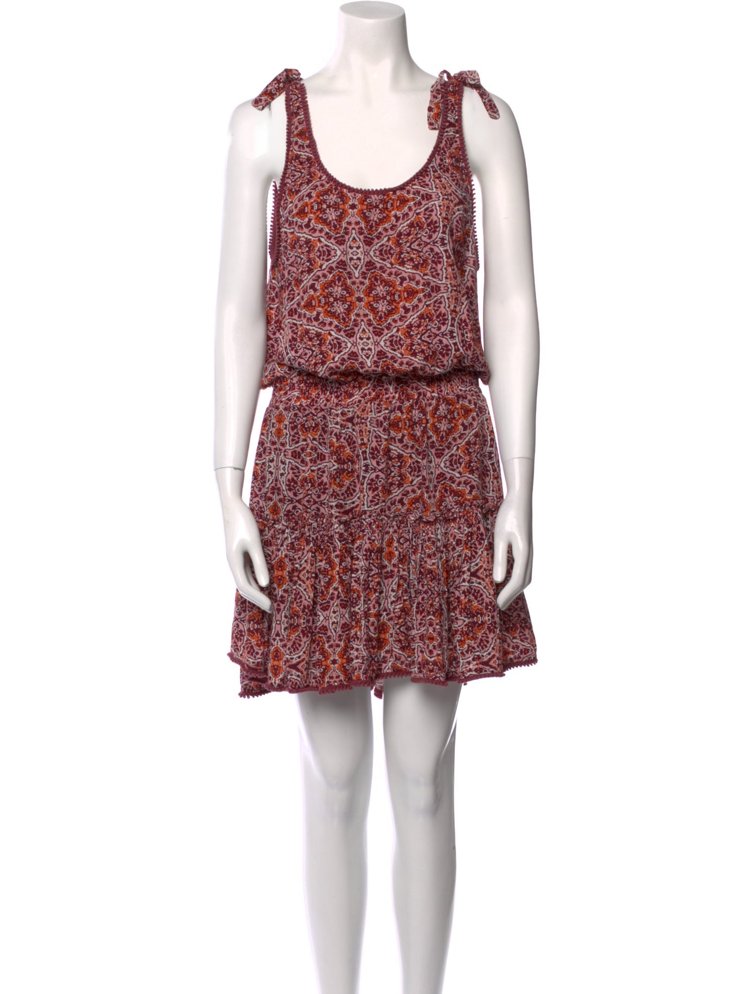 MISA Los Angeles Floral Print Knee-Length Dress