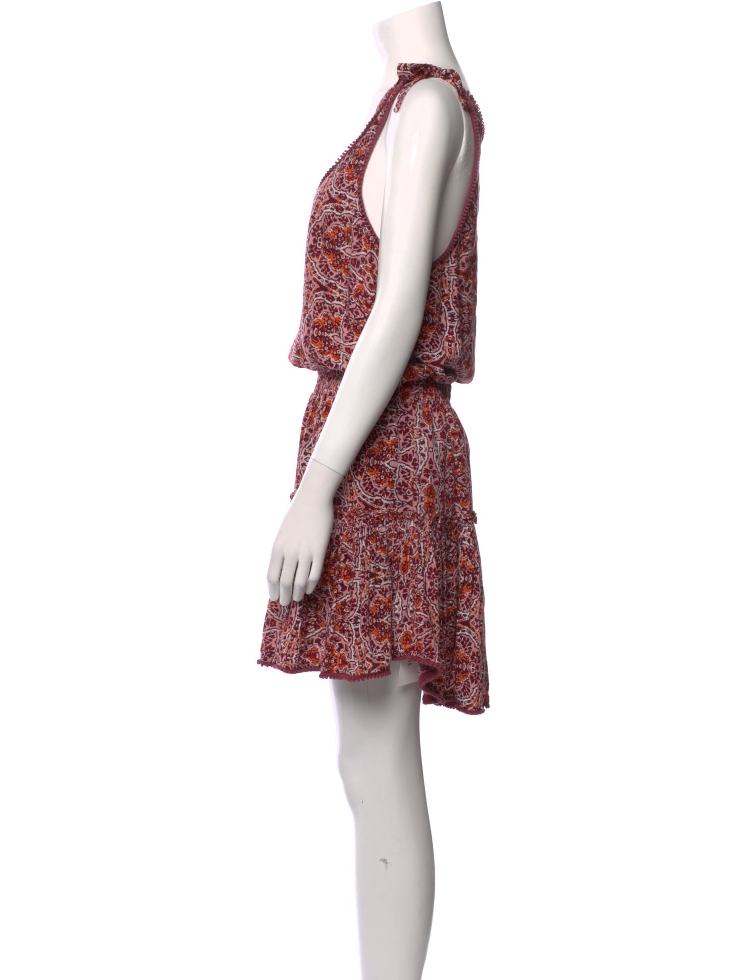 MISA Los Angeles Floral Print Knee-Length Dress