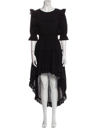 MISA Los Angeles Scoop Neck Long Dress