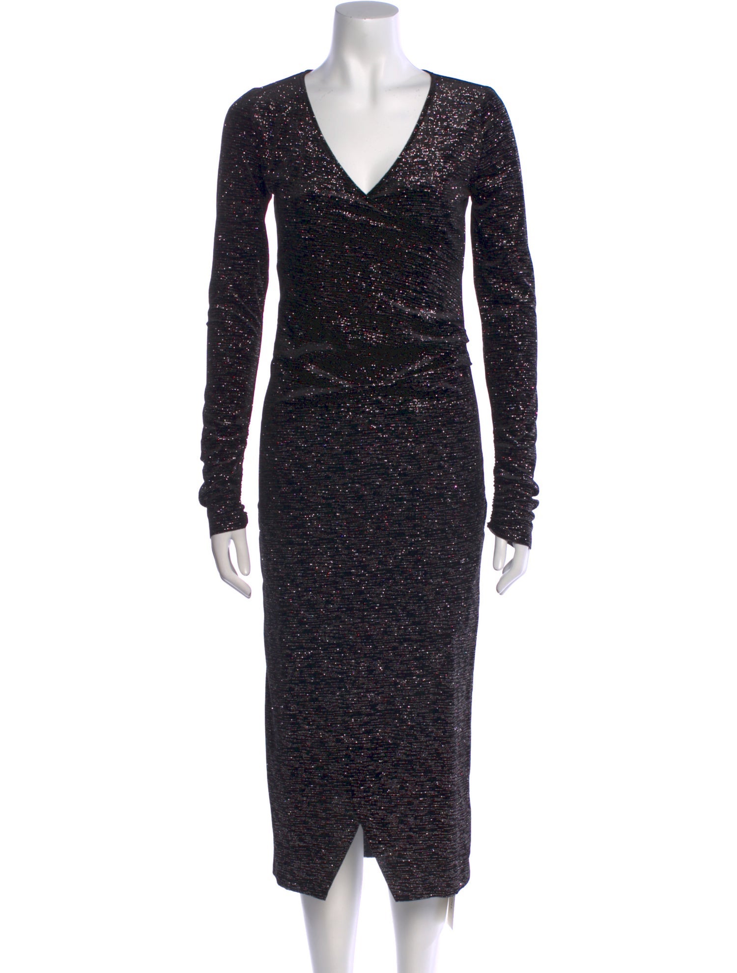 MISA Los Angeles V-Neck Midi Length Dress