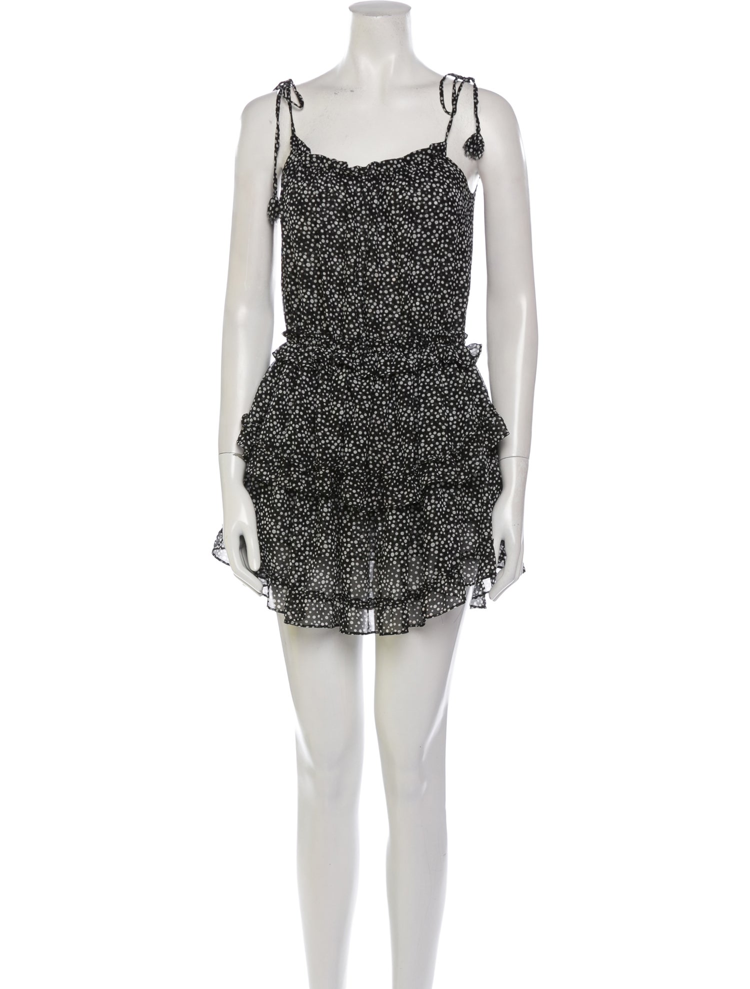 MISA Los Angeles Polka Dot Print Mini Dress