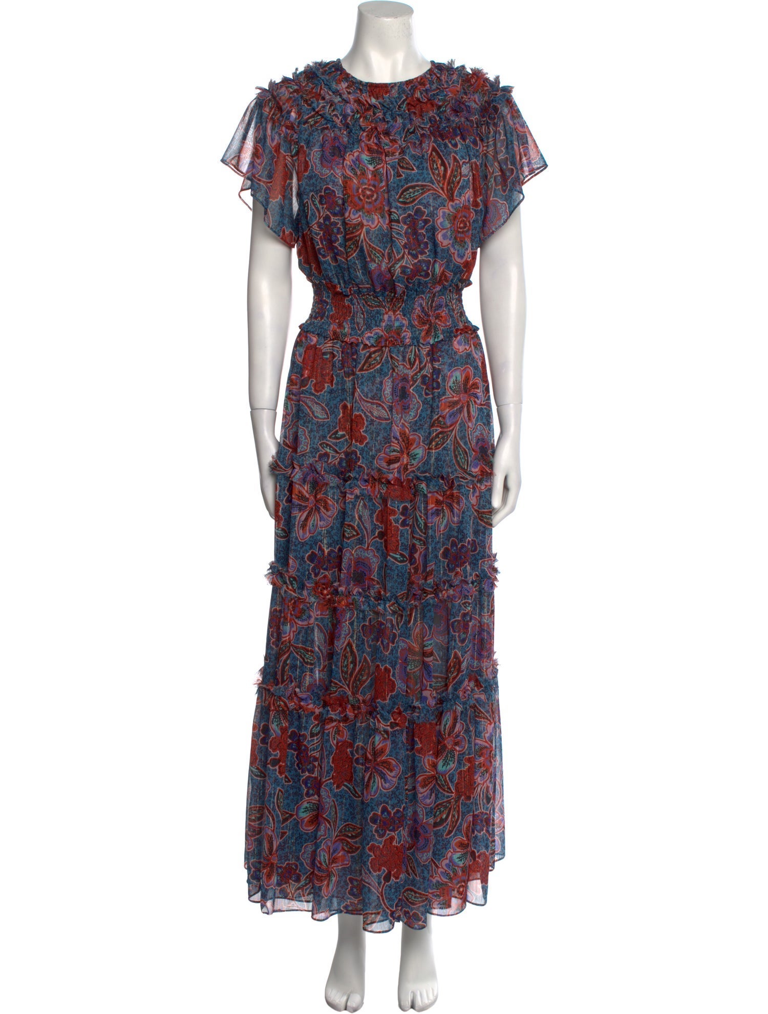 MISA Los Angeles Floral Print Long Dress