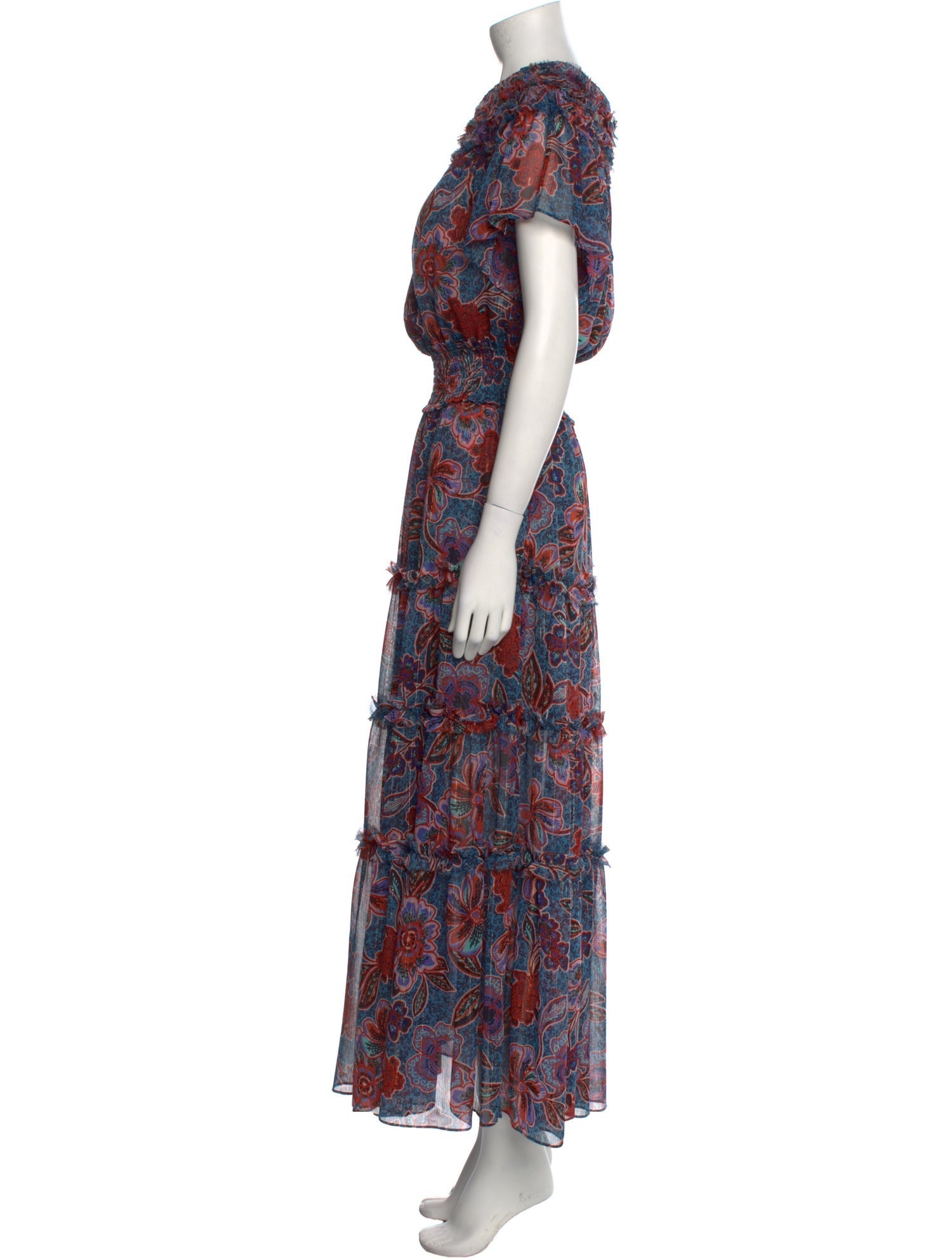 MISA Los Angeles Floral Print Long Dress