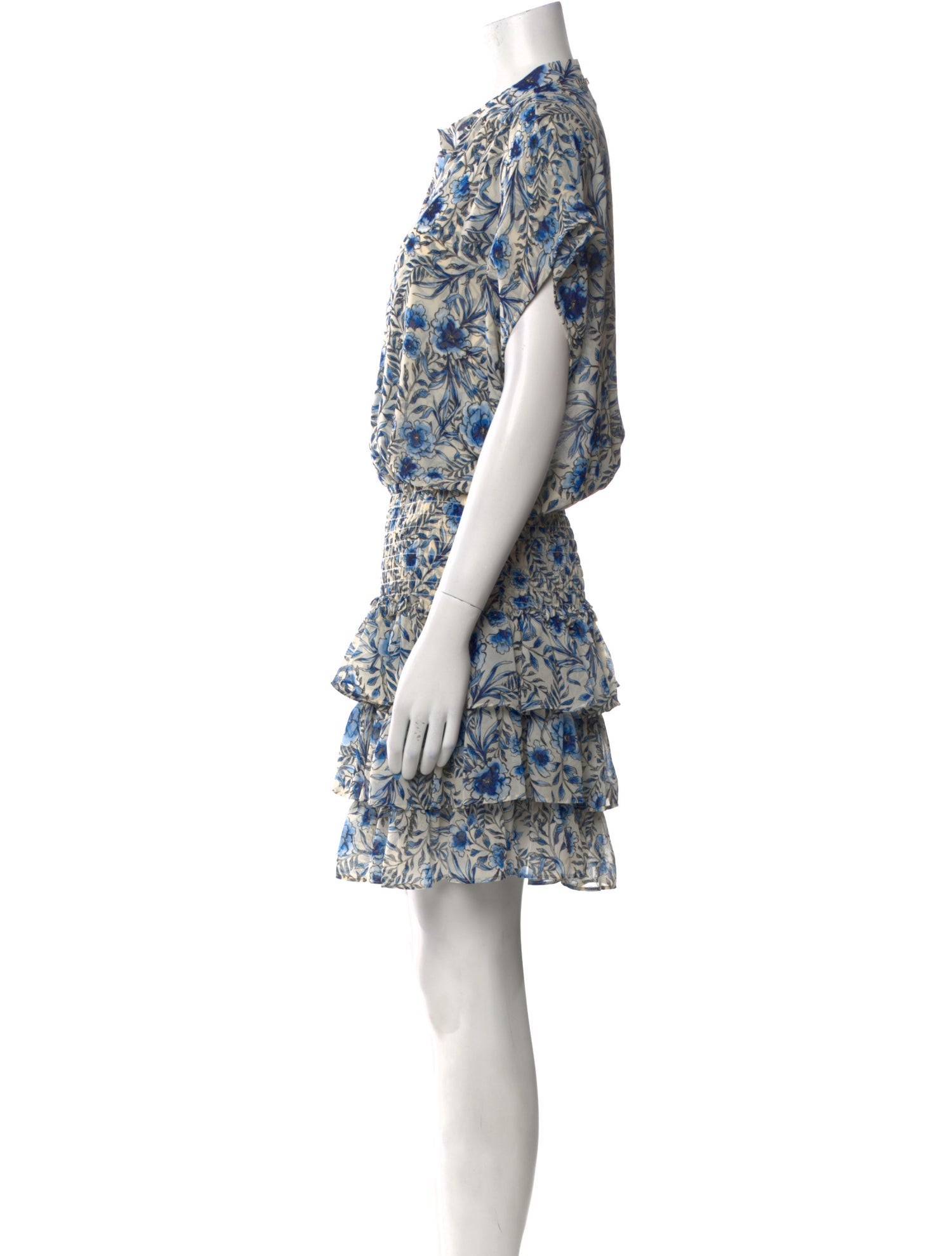 MISA Los Angeles Floral Print Knee-Length Dress