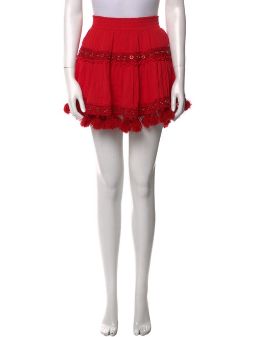 MISA Los Angeles Pleated Accents Mini Skirt
