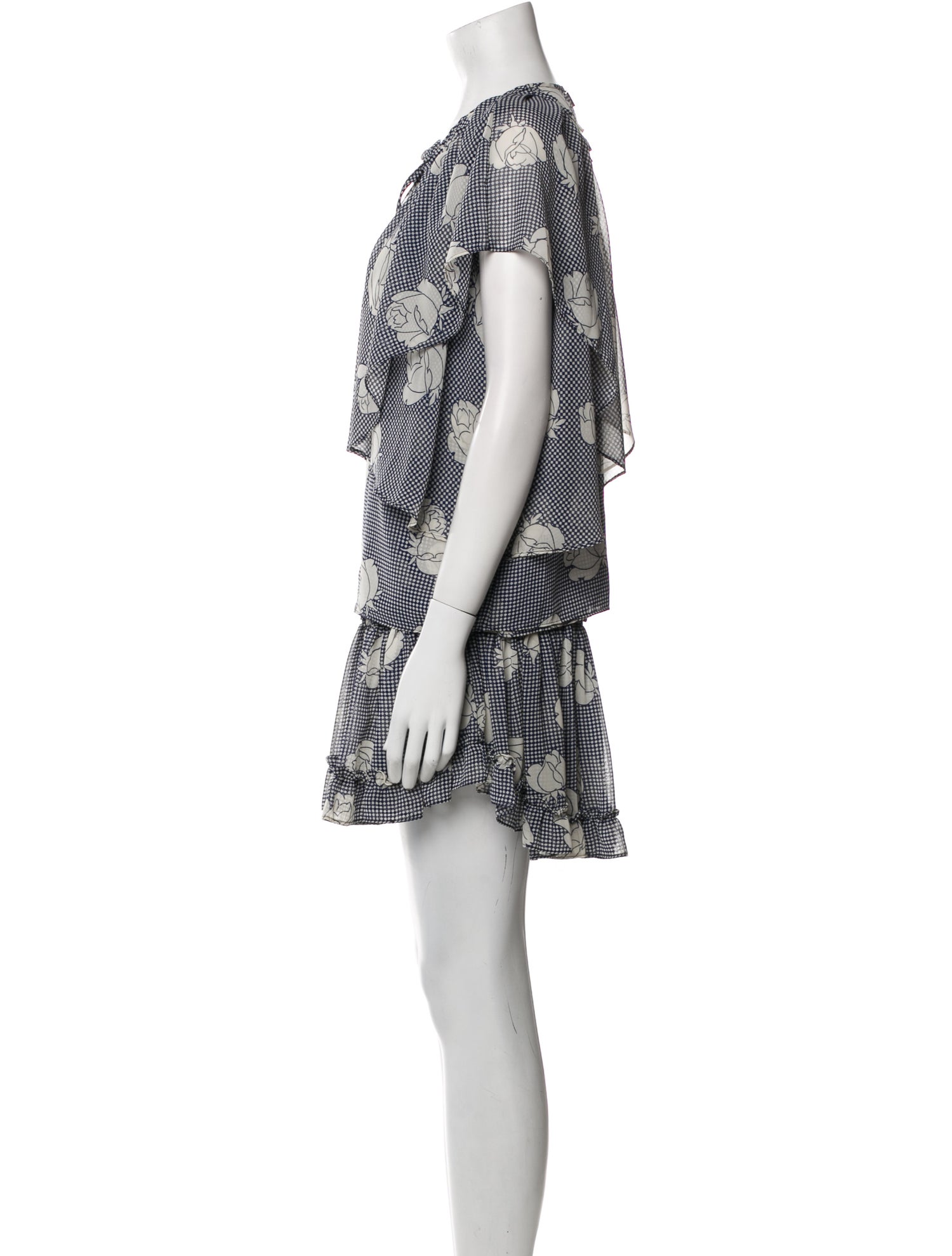 MISA Los Angeles Plaid Print Skirt Set