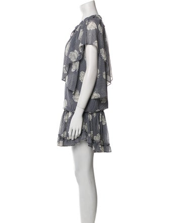 MISA Los Angeles Plaid Print Skirt Set