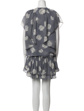 MISA Los Angeles Plaid Print Skirt Set