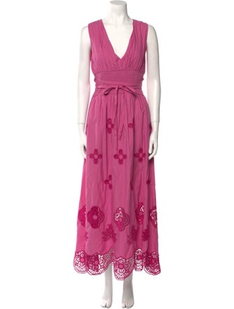 MISA Los Angeles V-Neck Long Dress