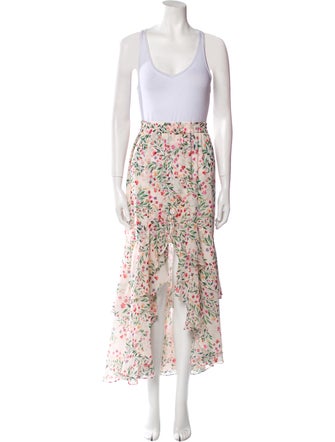 MISA Los Angeles Printed Ruffle Embellishment Skirt Set