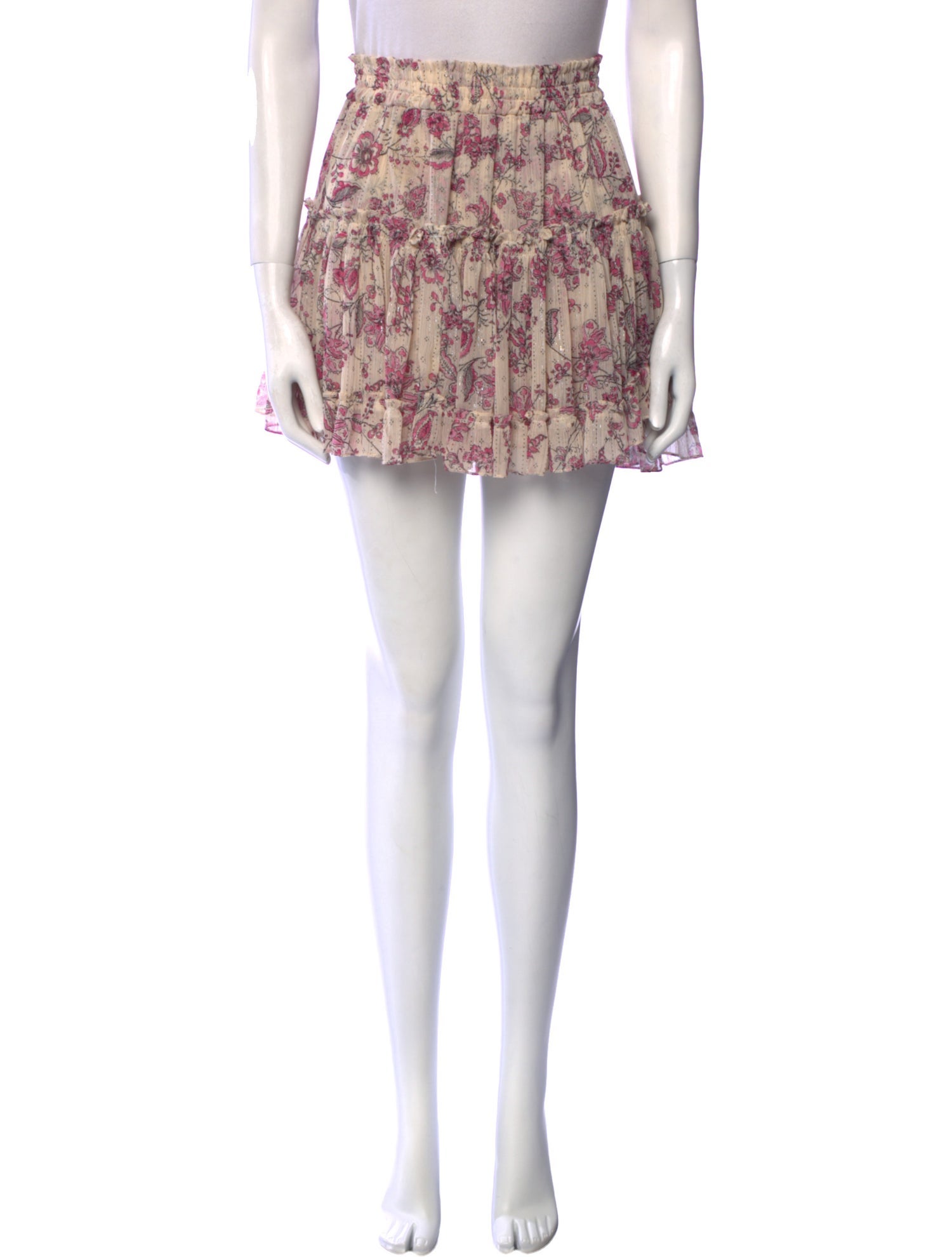MISA Los Angeles Floral Print Mini Skirt