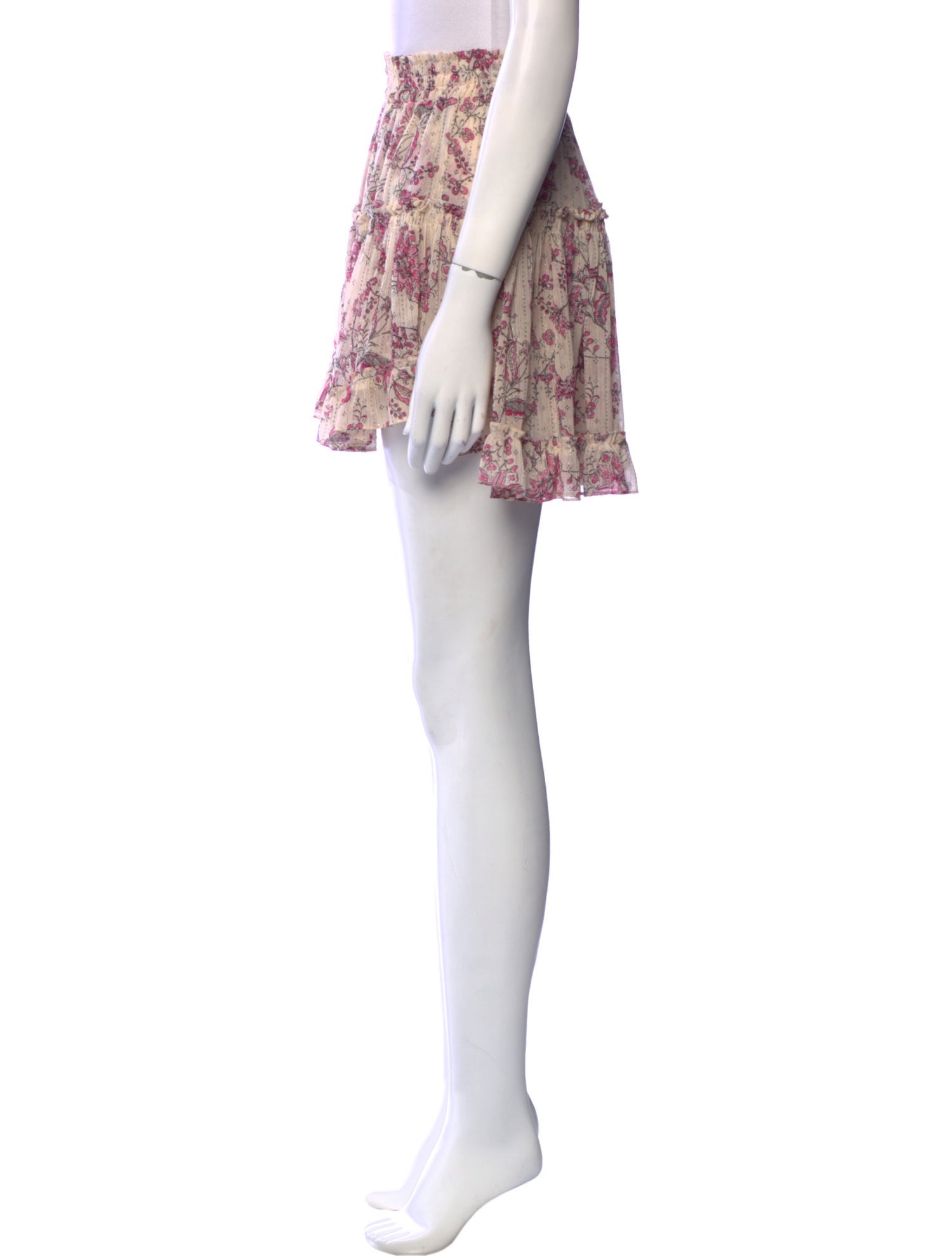 MISA Los Angeles Floral Print Mini Skirt