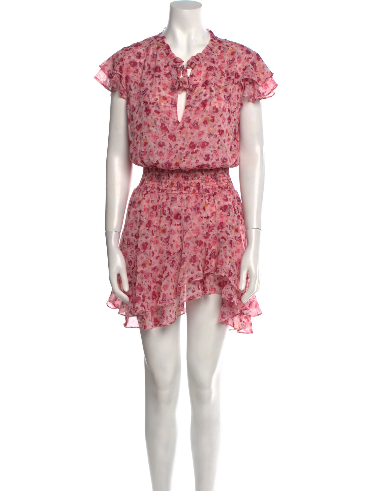 MISA Los Angeles Floral Print Mini Dress