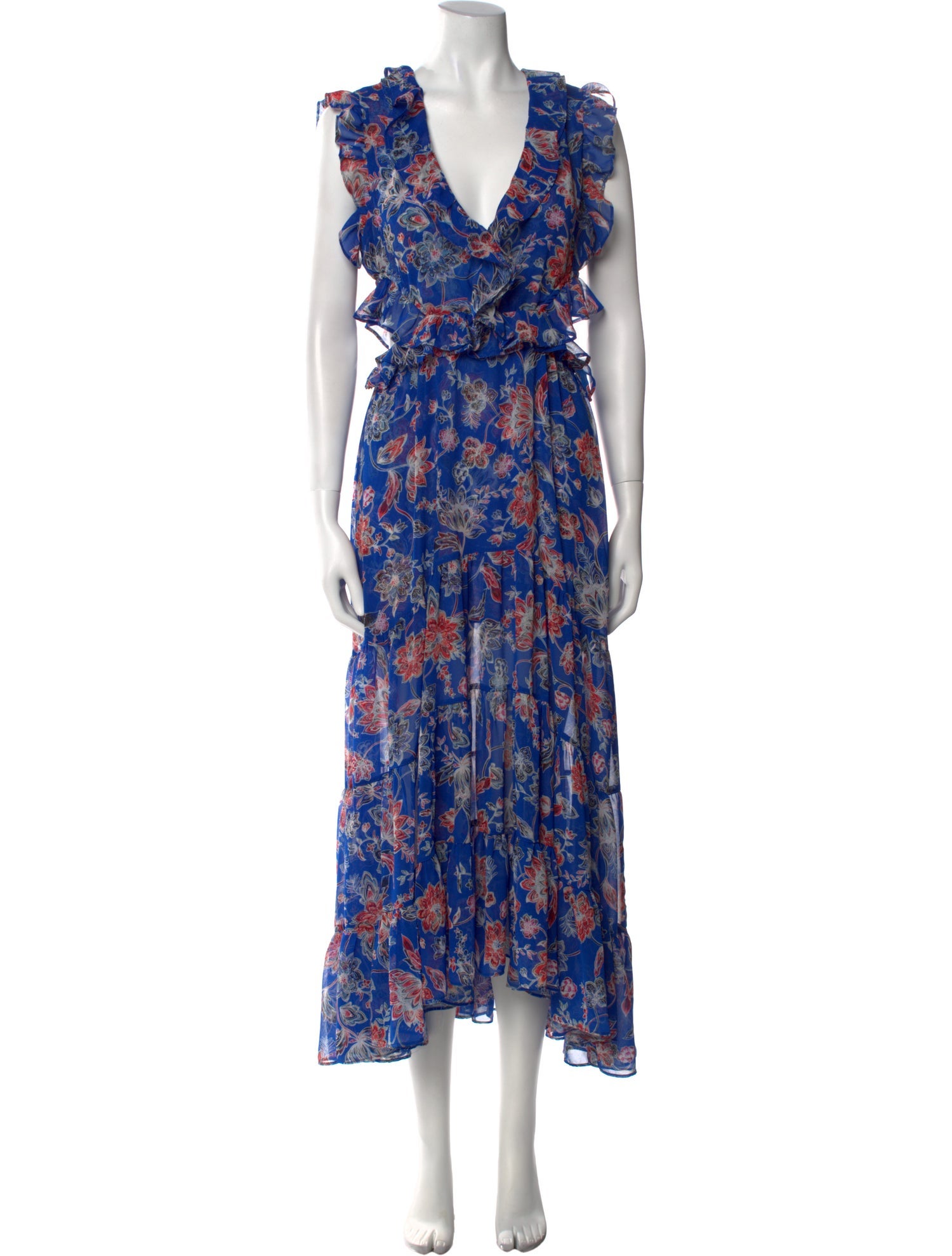 MISA Los Angeles Floral Print Long Dress