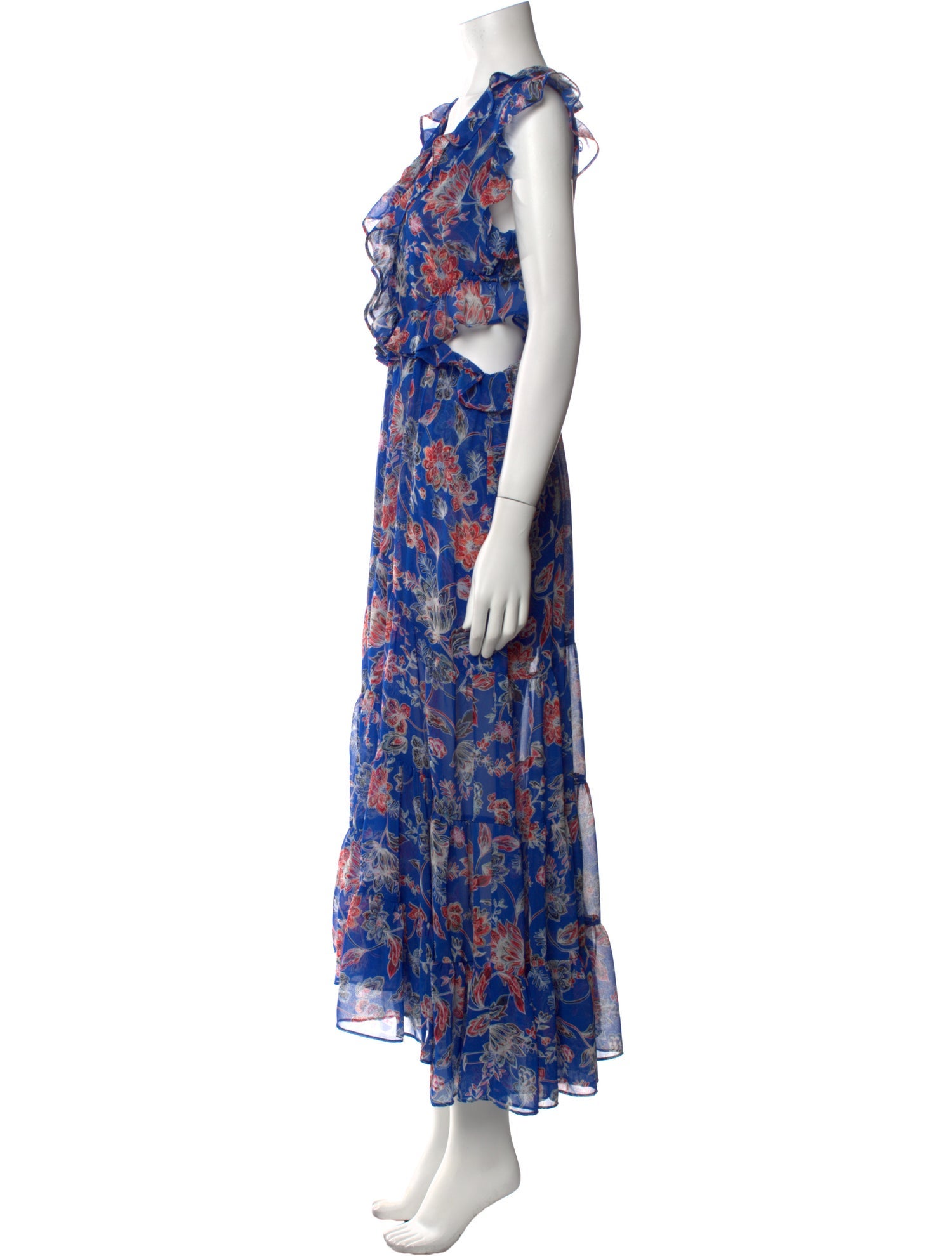 MISA Los Angeles Floral Print Long Dress