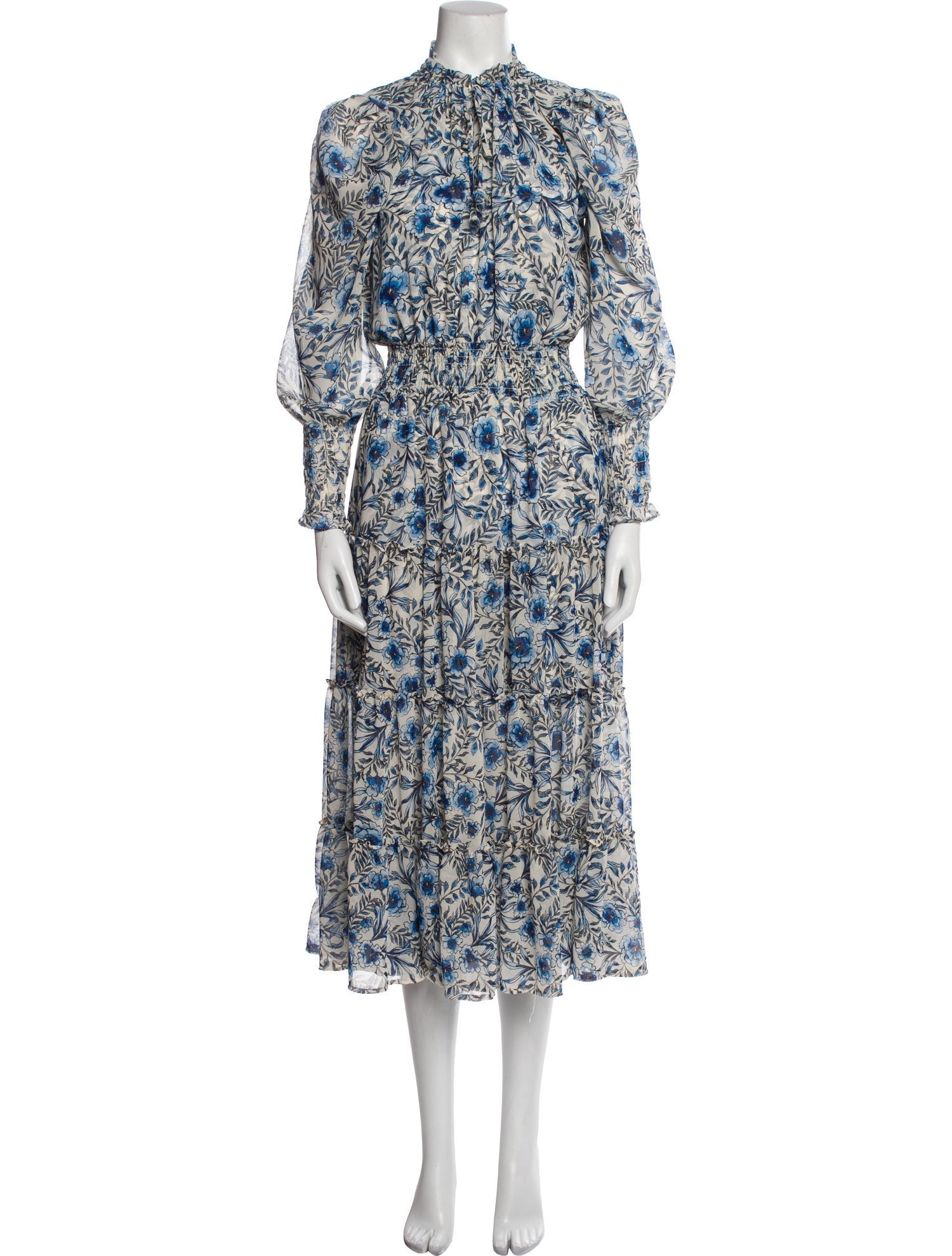 MISA Los Angeles Floral Print Long Dress