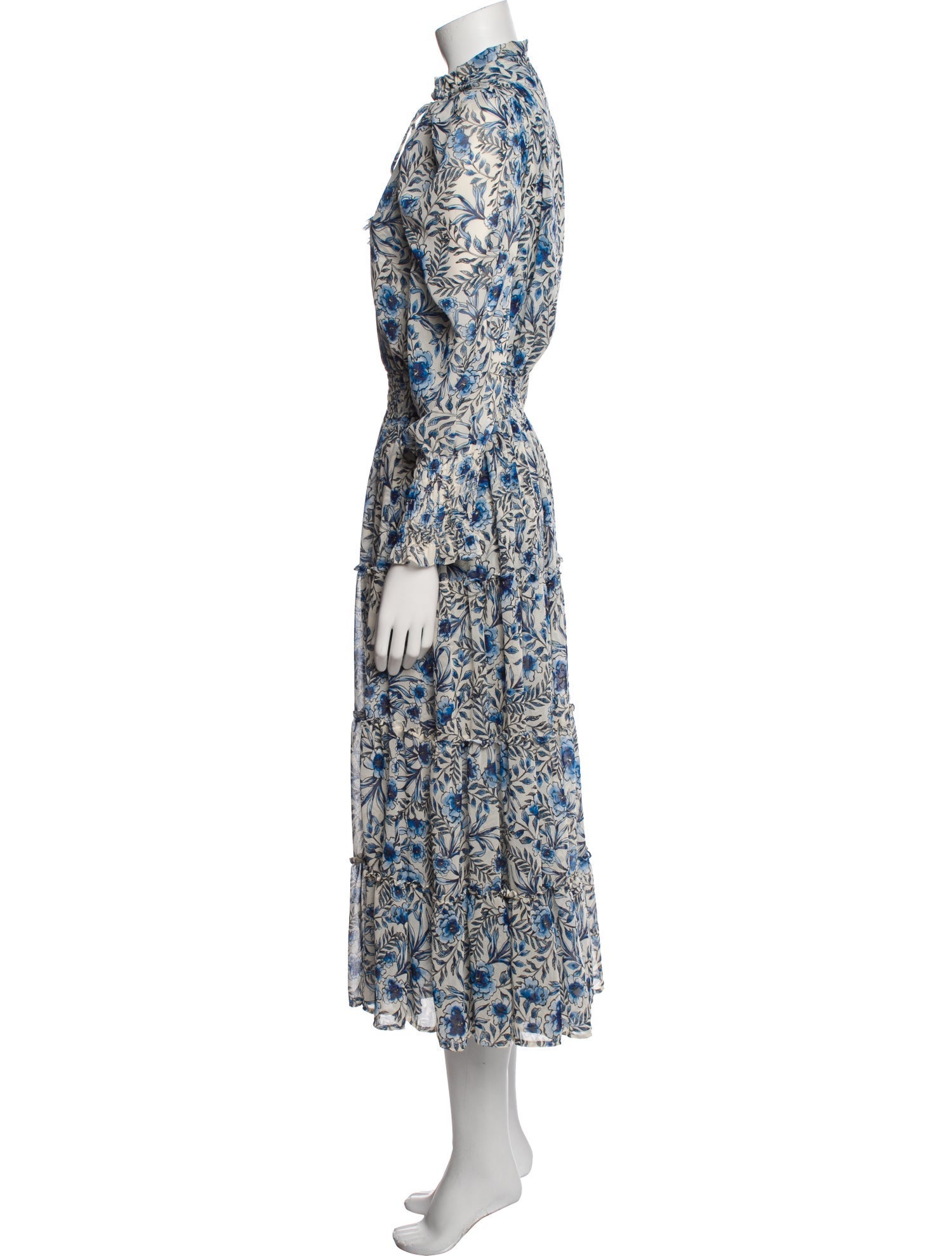 MISA Los Angeles Floral Print Long Dress
