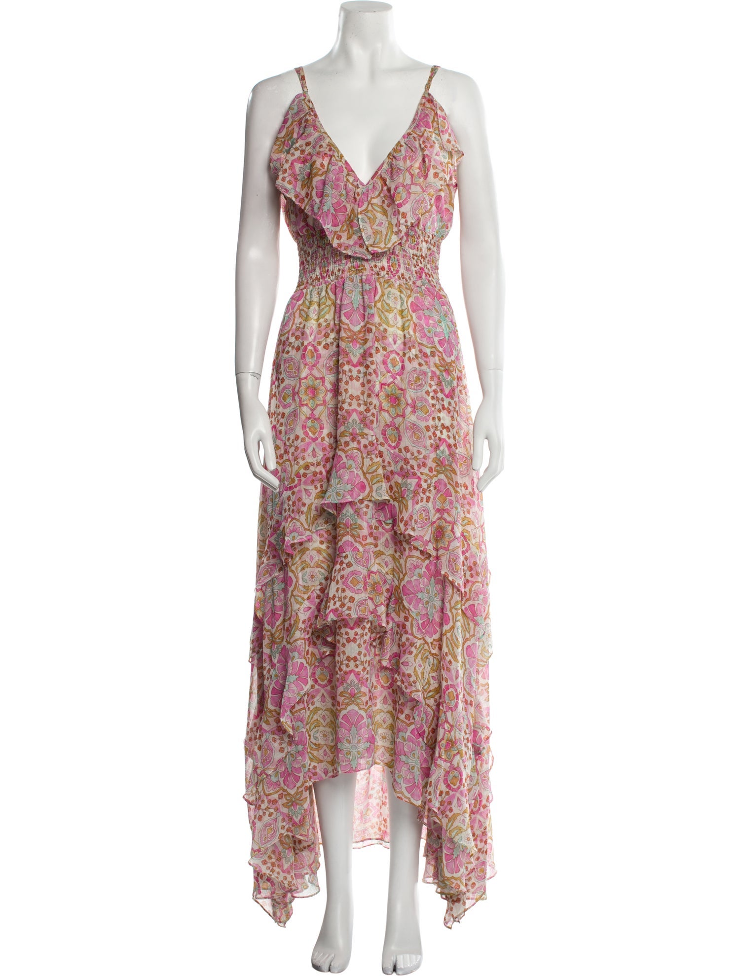 MISA Los Angeles Floral Print Long Dress
