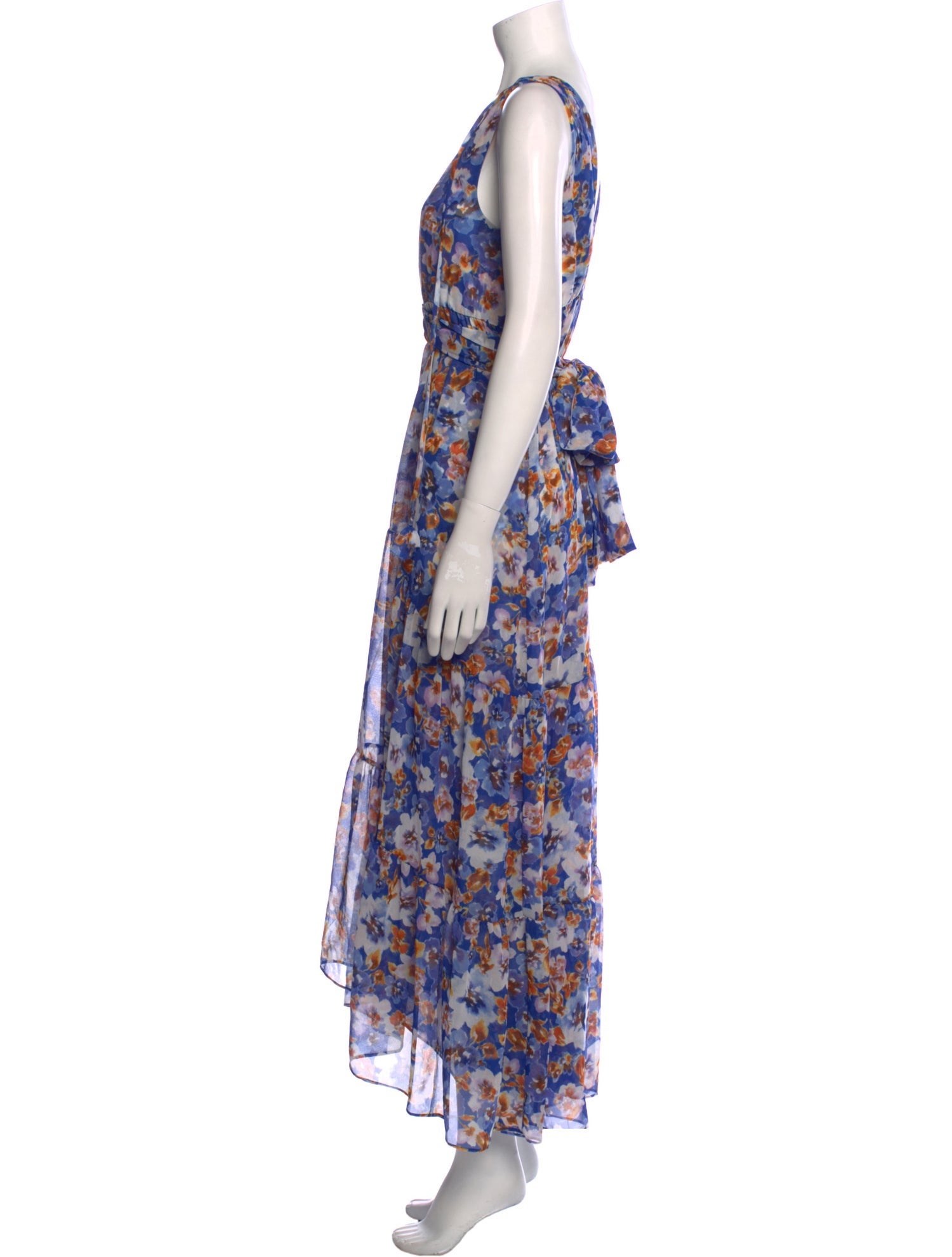 MISA Los Angeles Floral Print Midi Length Dress