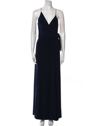 MISA Los Angeles V-Neck Long Dress