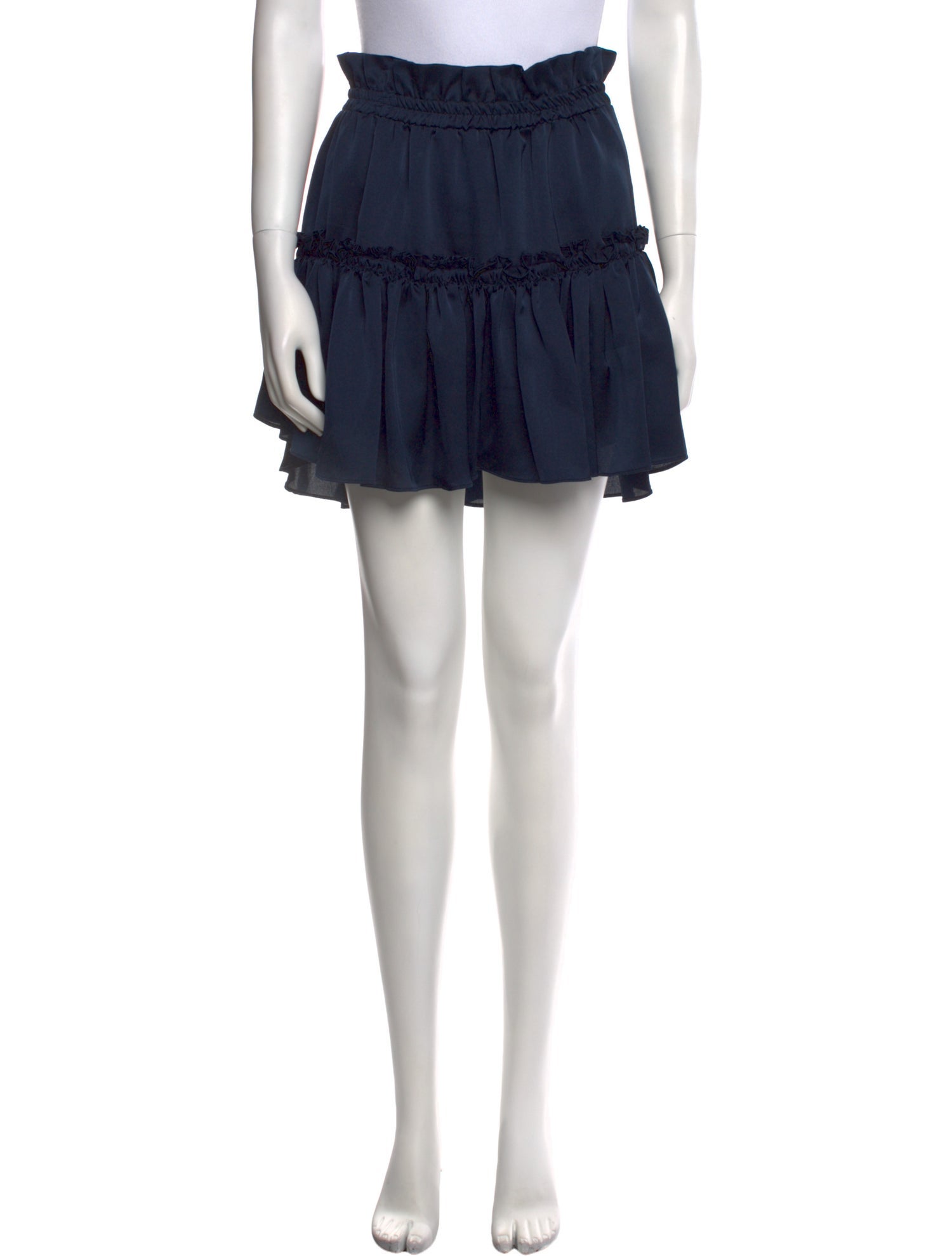 MISA Los Angeles Ruffle Embellishment Mini Skirt