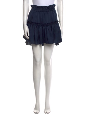 MISA Los Angeles Ruffle Embellishment Mini Skirt