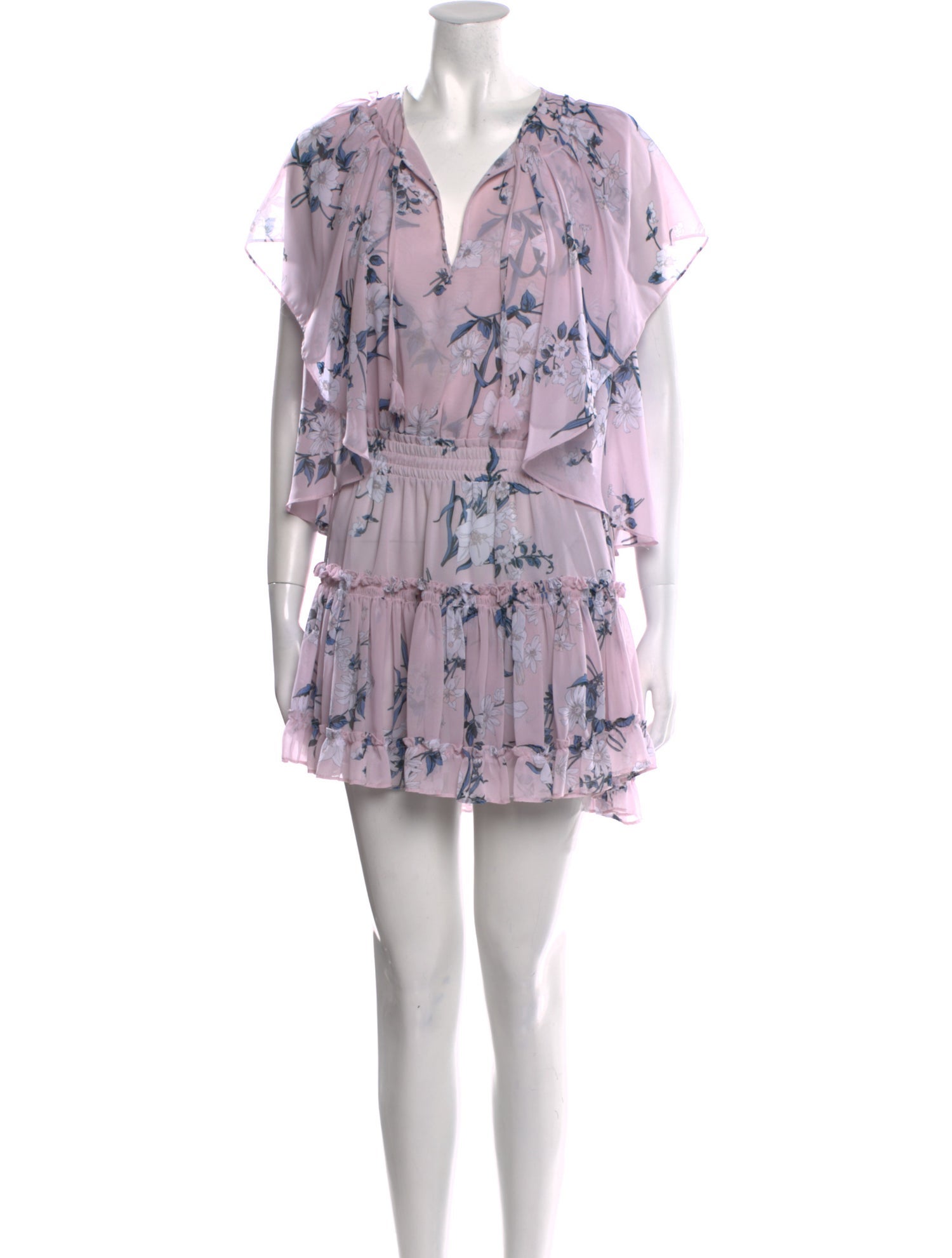 MISA Los Angeles Floral Print Mini Dress