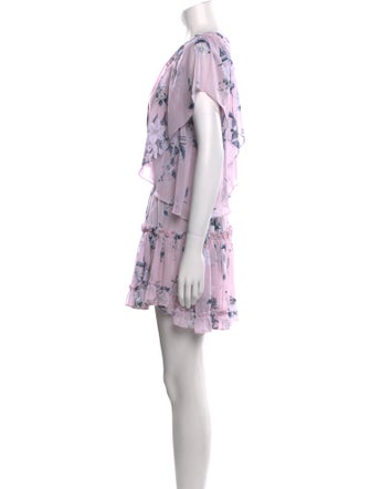 MISA Los Angeles Floral Print Mini Dress