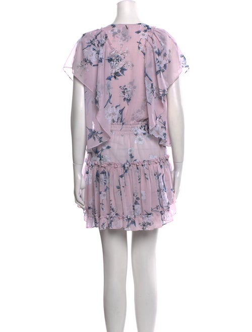 MISA Los Angeles Floral Print Mini Dress