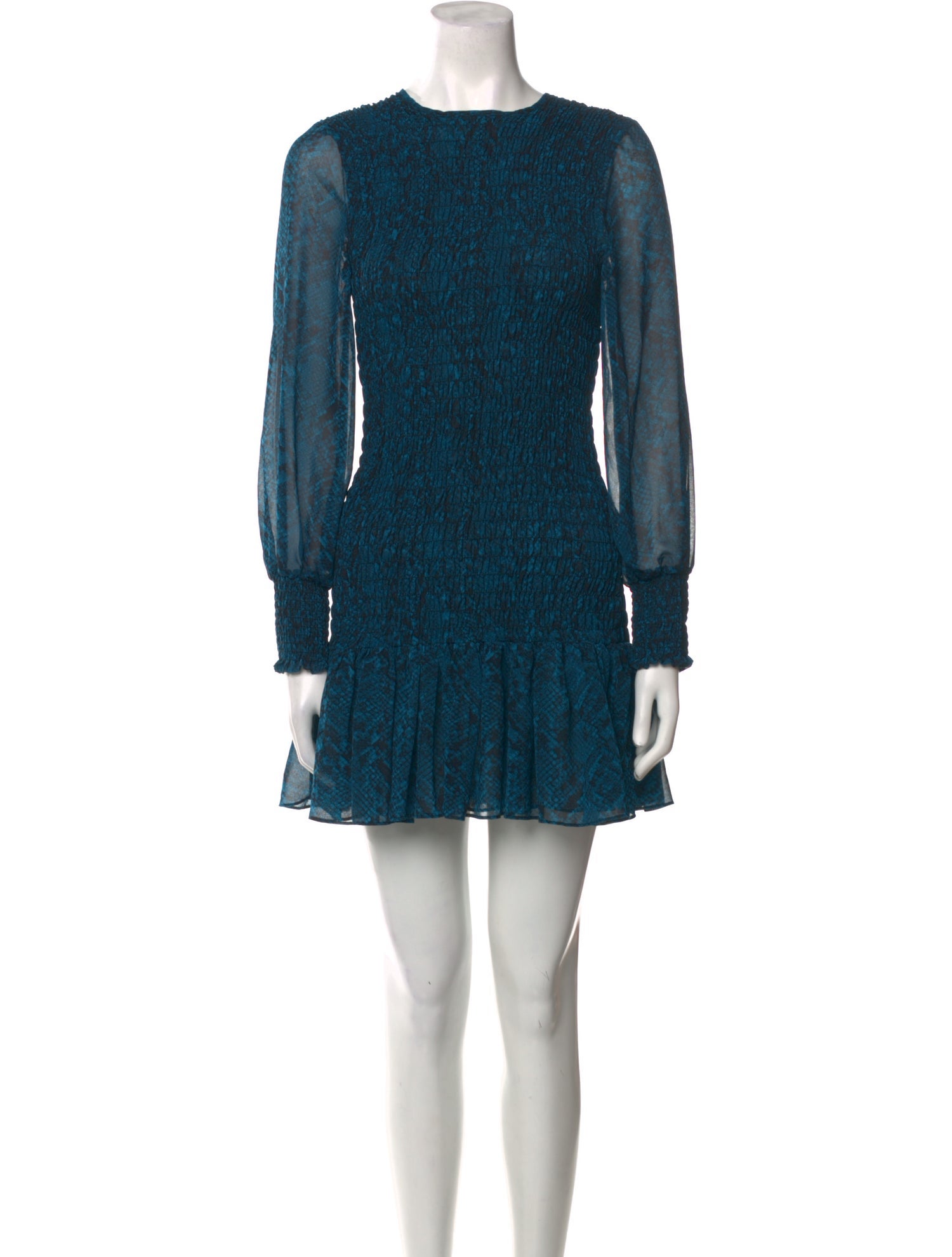 MISA Los Angeles Crew Neck Mini Dress