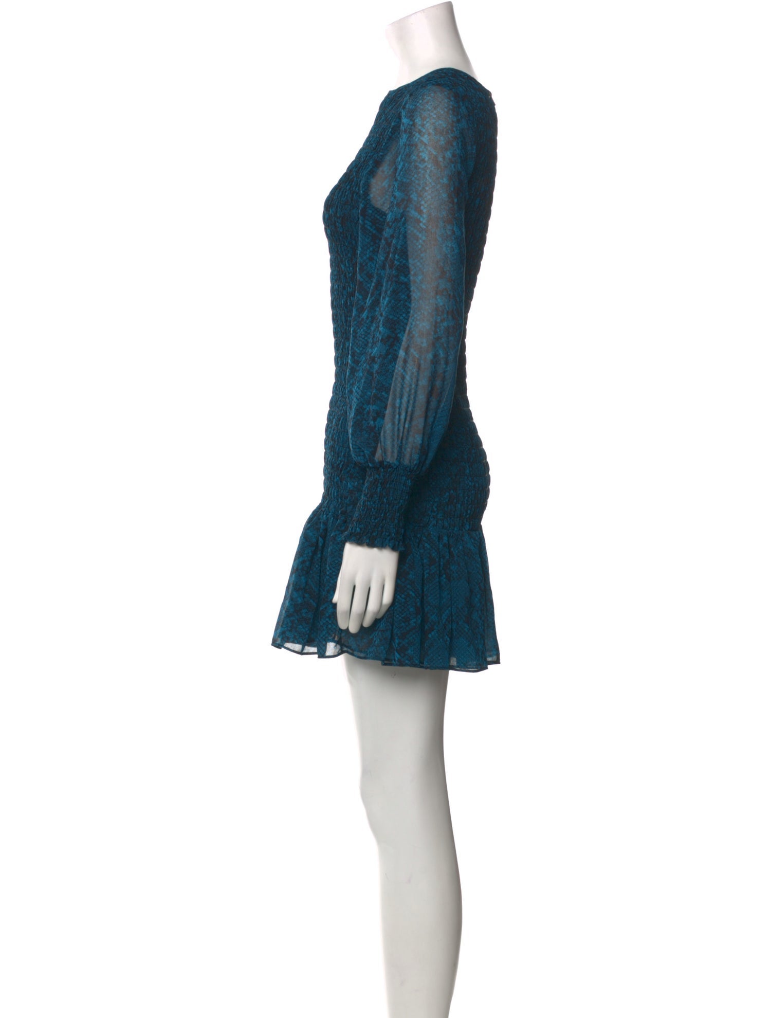 MISA Los Angeles Crew Neck Mini Dress