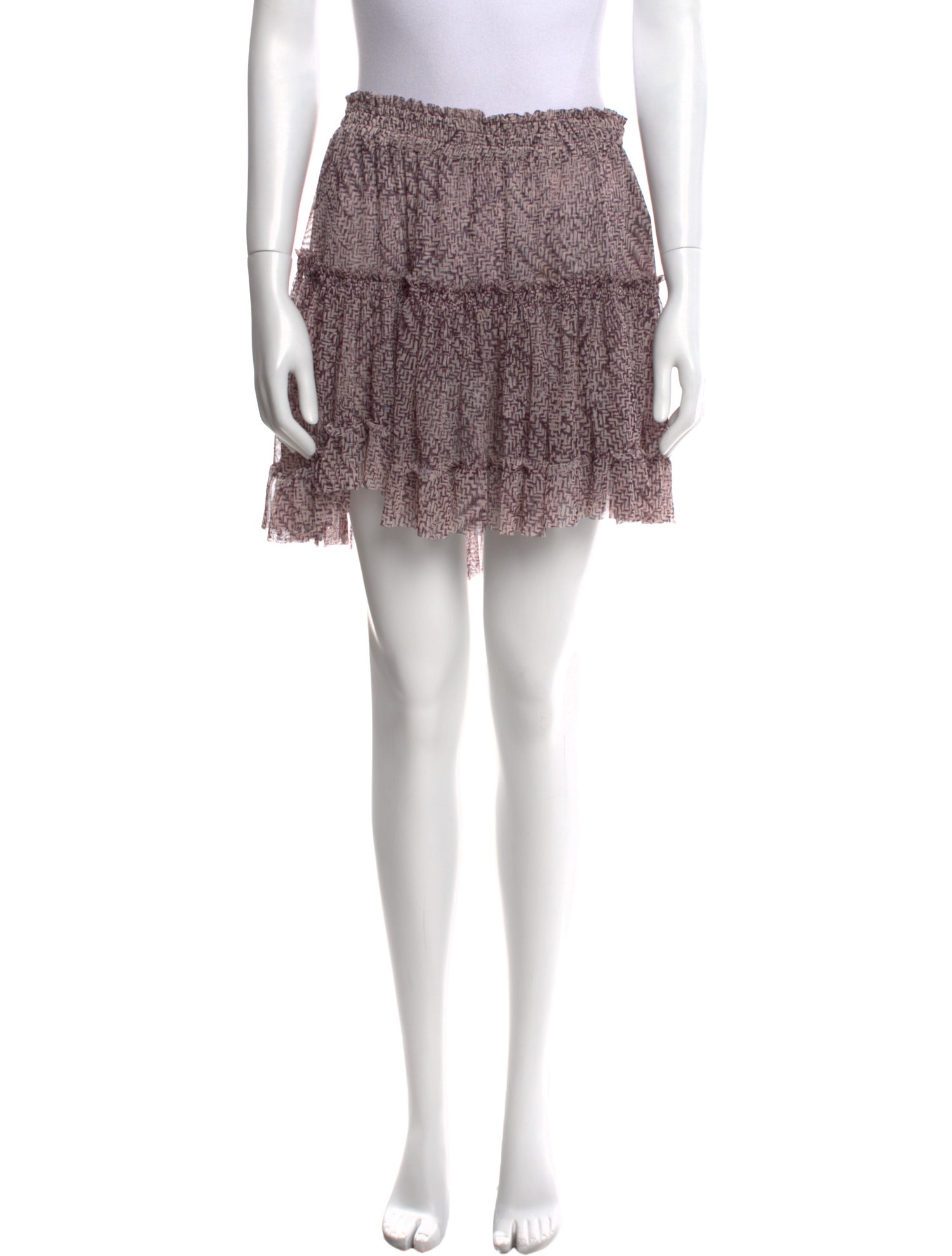 MISA Los Angeles Printed Mini Skirt