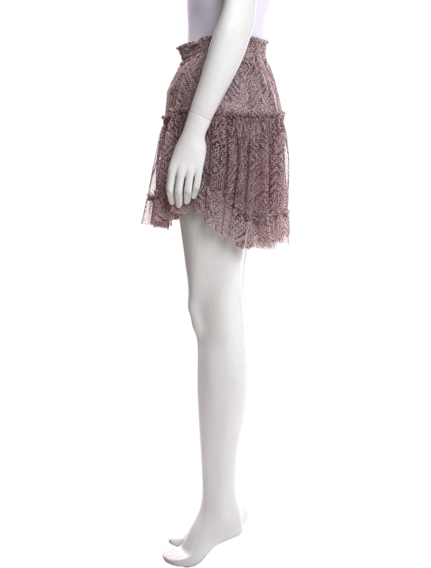 MISA Los Angeles Printed Mini Skirt