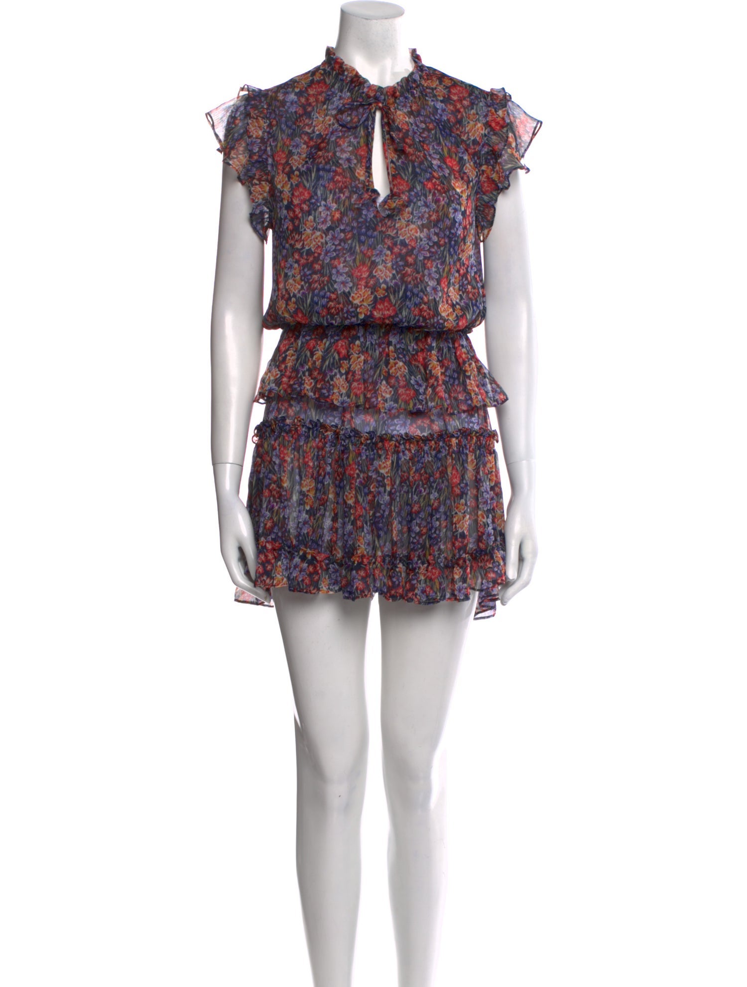 MISA Los Angeles Floral Print Mini Dress