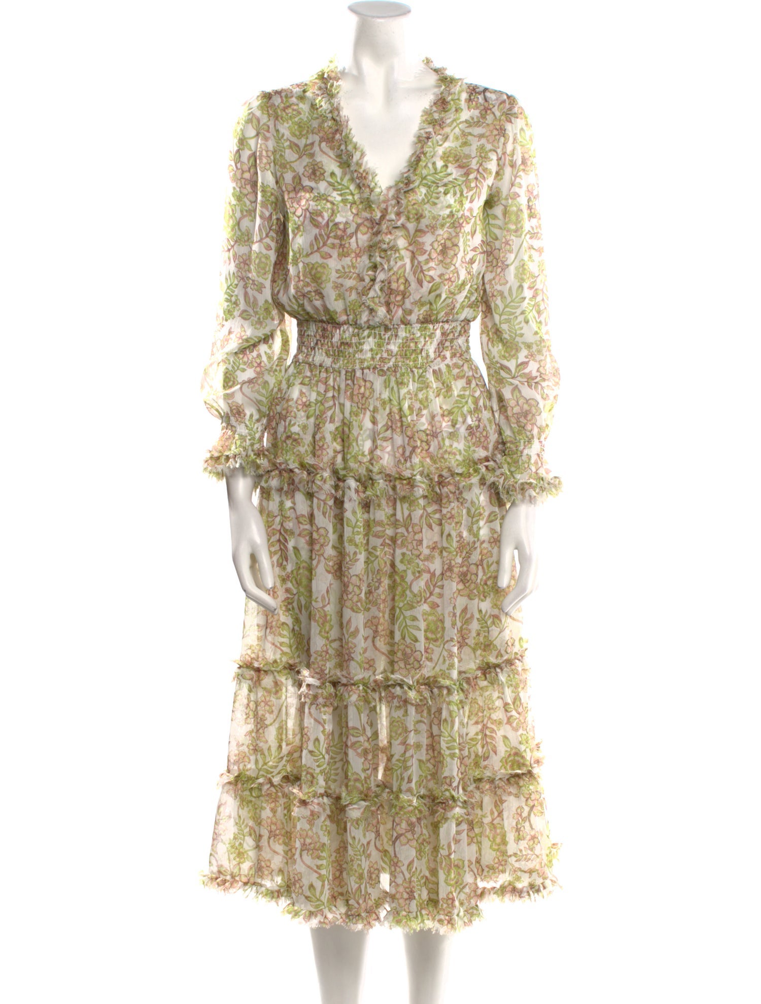 MISA Los Angeles Floral Print Long Dress