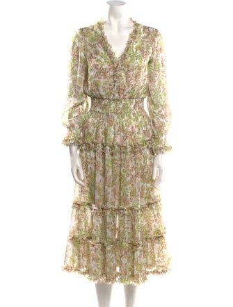 MISA Los Angeles Floral Print Long Dress