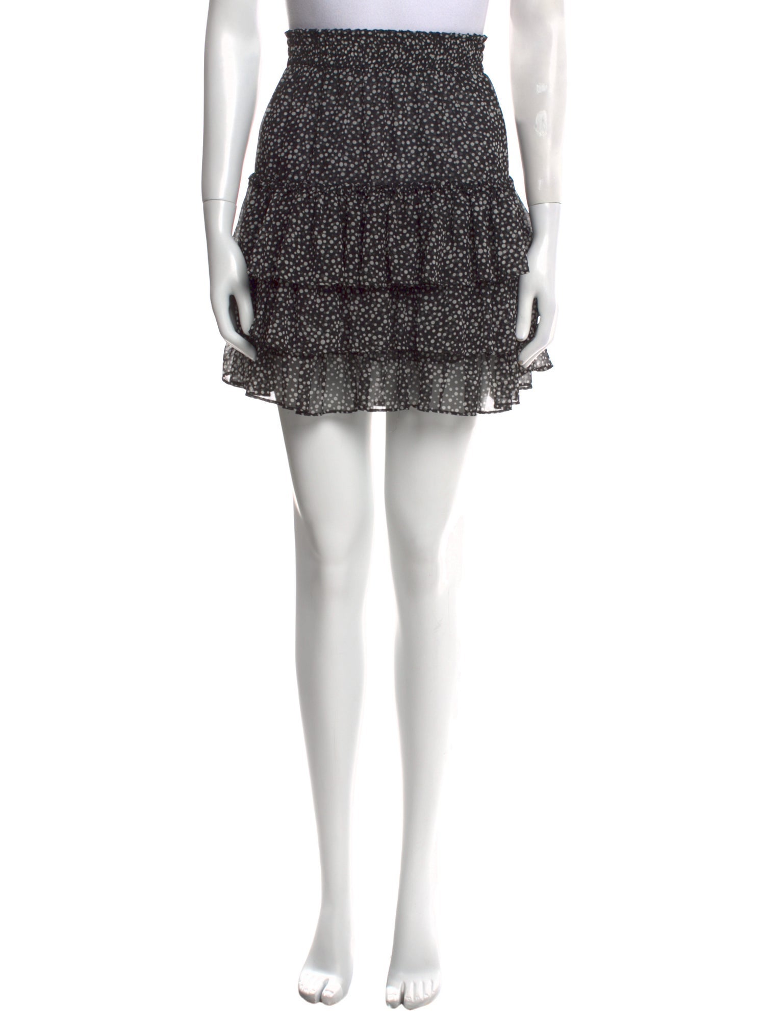 MISA Los Angeles Polka Dot Print Mini Skirt