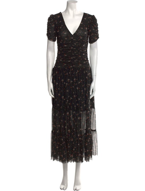 MISA Los Angeles Floral Print Long Dress