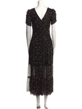 MISA Los Angeles Floral Print Long Dress