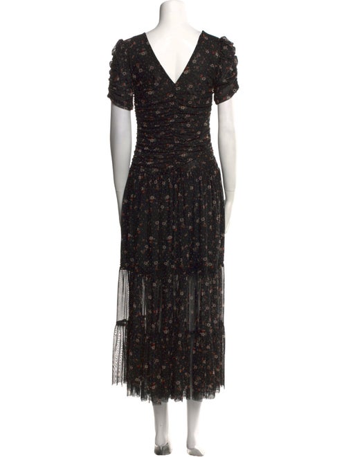 MISA Los Angeles Floral Print Long Dress