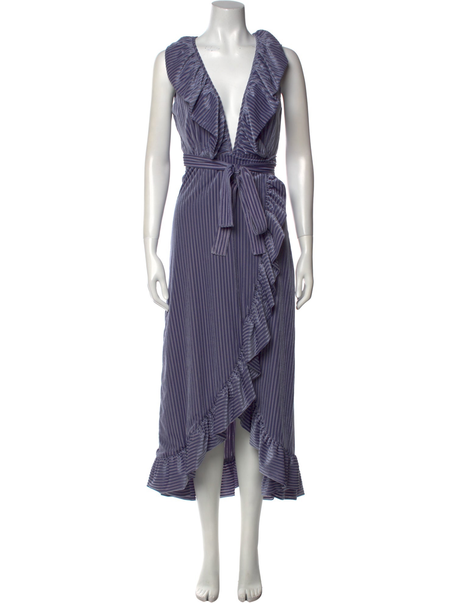 MISA Los Angeles Striped Midi Length Dress