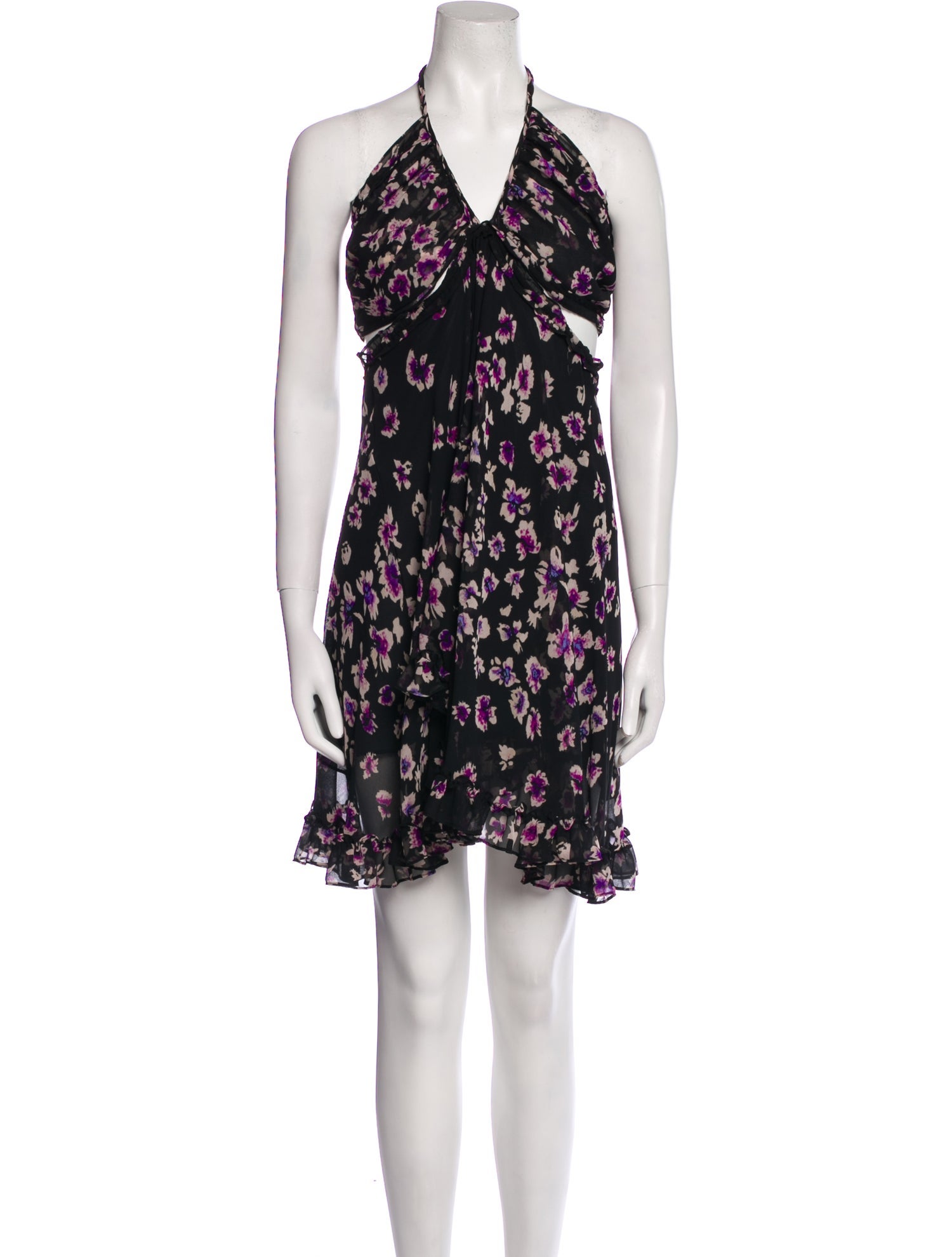 MISA Los Angeles Floral Print Knee-Length Dress - Black Dresses, Clothing -  WMISA63475